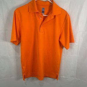 Airflux PGA Tour Shirt Mens Small Orange Short Sleeve Polo Golf